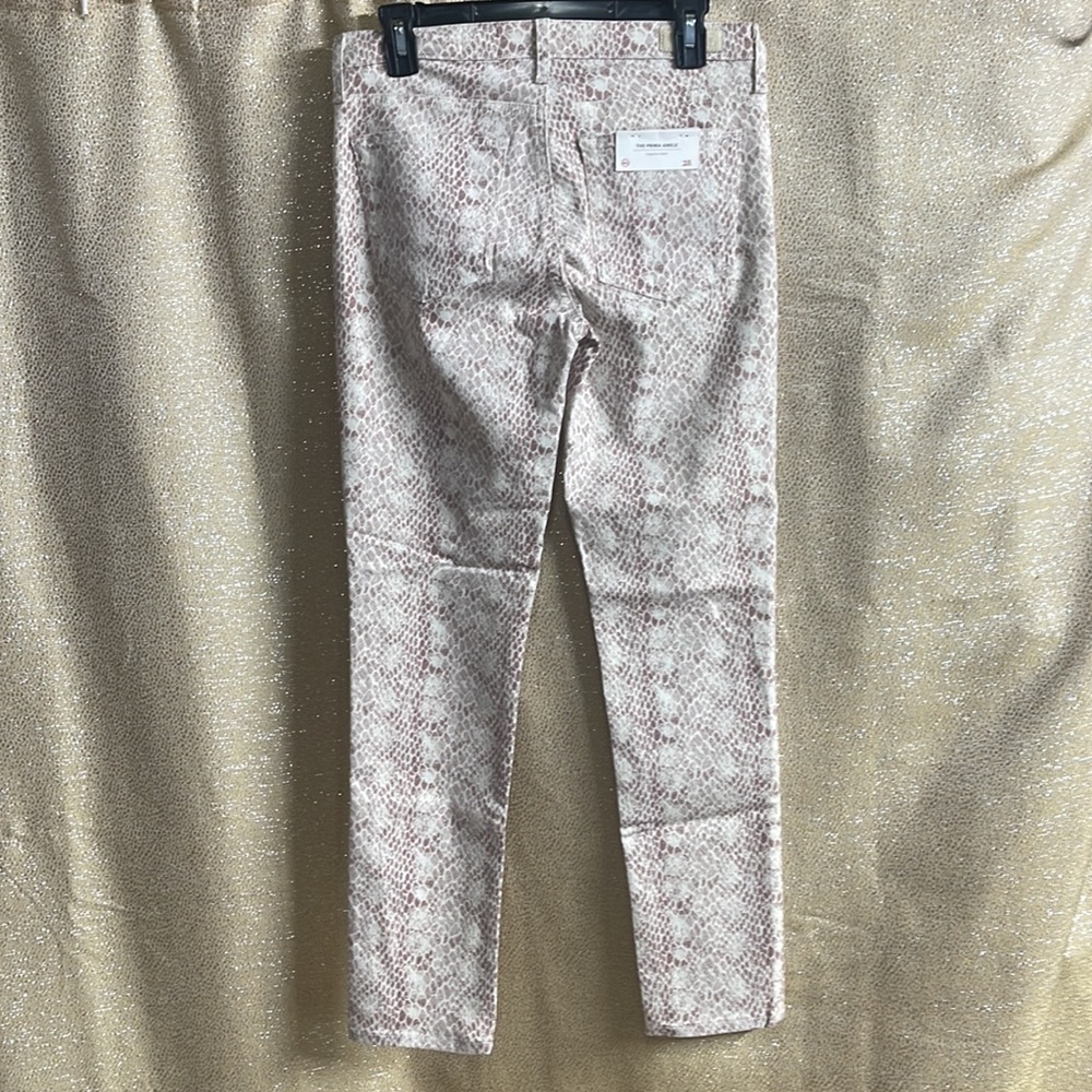 NEW Adriano Goldshmied Prima Ankle Jeans In Python Ivory Dust - Picture 8 of 11